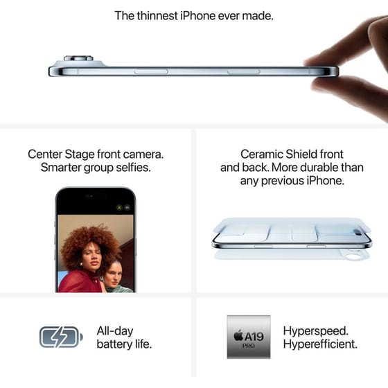 Apple iPhone Air 1TB - Cloud White image 5