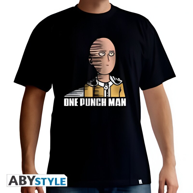 ABYSTYLE T-shirt Abystyle One Punch Man Saitama Fun - Μαύρο