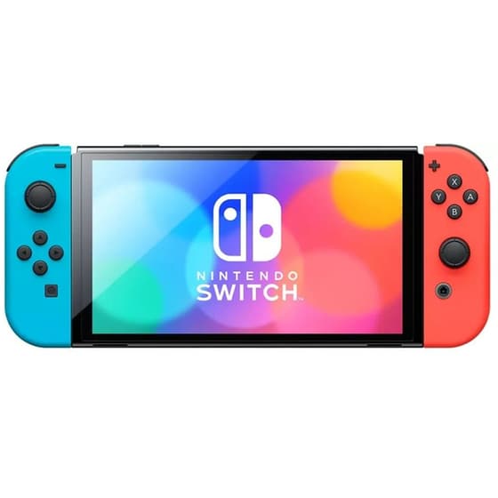 Nintendo Switch OLED Neon Blue/Neon Red - Mario Kart 8 Deluxe & Booster Course Pass Bundle image 1