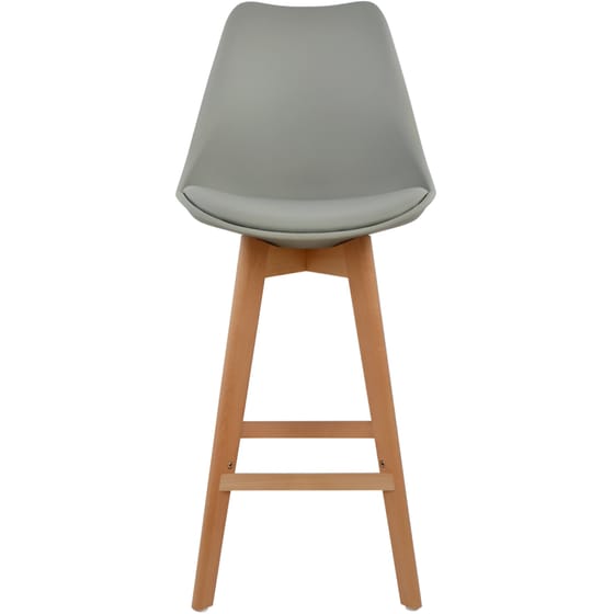Σκαμπό Μπαρ Polihome Fiona Ξύλινη 47.5x57x104.5cm 4Τμχ- Γκρι image 3