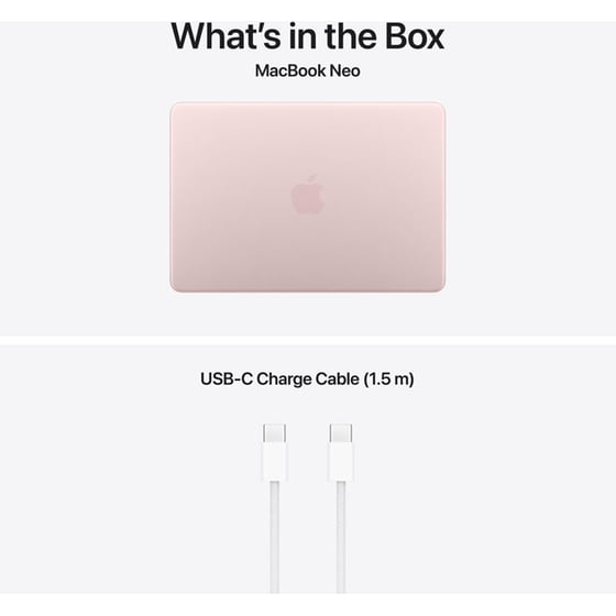 Apple MacBook Neo with A18 Pro Chip 13" QHD (Apple A18 Pro/8GB/5 Cores GPU/512GB SSD/MacOS) Blush image 9
