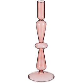 Κηροπήγιο Edelman Megan Pink 1121714 Γυάλινο 9x25cm - Ροζ