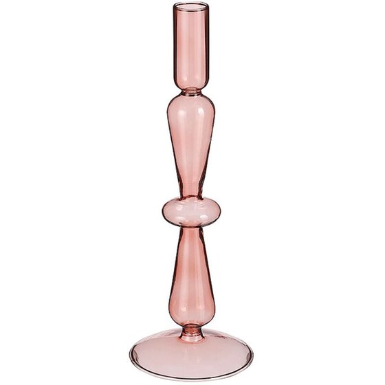Κηροπήγιο Edelman Megan Pink 1121714 Γυάλινο 9x25cm - Ροζ image 0