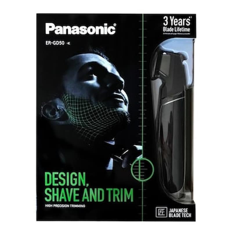 PANASONIC Trimmer PANASONIC i-SHAPER ER-GD50 3 σε 1 Επαναφορτιζόμενο Μαύρο