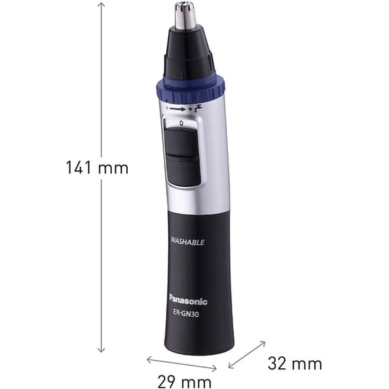 Trimmer PANASONIC ER-GN30 με Σύστημα Καθαρισμού για Μύτη, Αυτιά, Φρύδια και Γένι Ασημί image 7