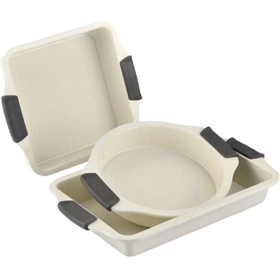 SWISS HAUSSH-3BSCR CREAM Σετ Αντικολλητικών Ταψιών Μπεζ image 0