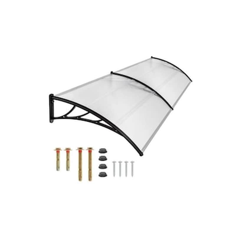 CB Τέντα CB Πλαστικό Κιόσκι Πόρτας Εισόδου 2 Τμχ 240x90cm - Μαύρο