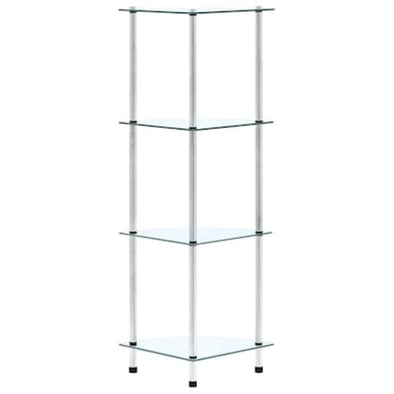 Ραφιέρα VidaXL από Ψημένο Γυαλί 30x30x100 cm - Διάφανο image 2