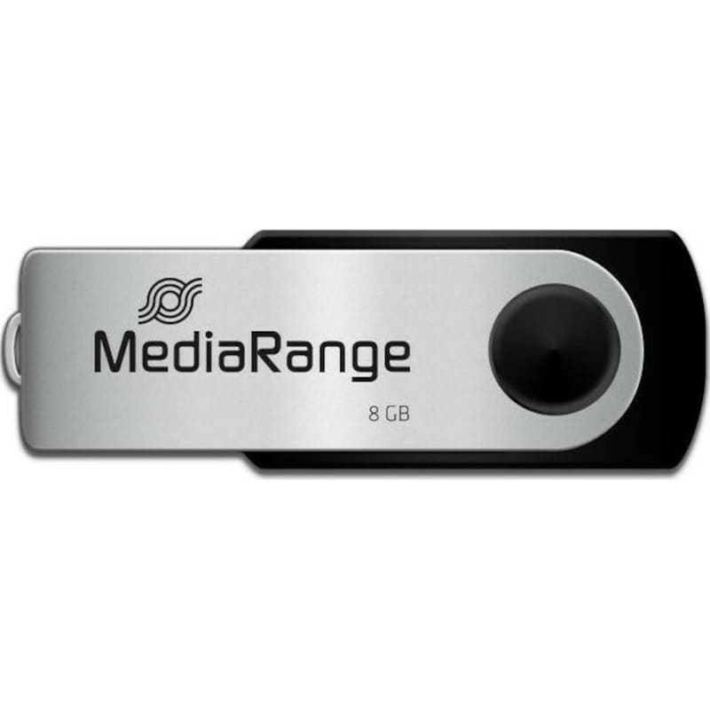 MediaRange MR908 8GB USB 2.0 Ασημί/Μαύρο
