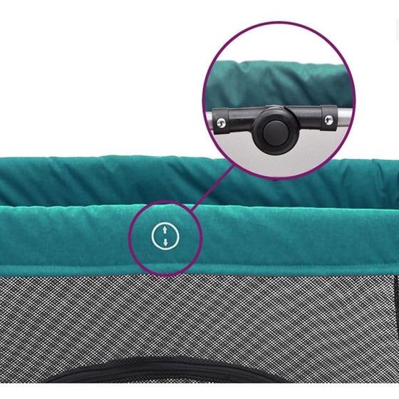 Παρκοκρέβατο VidaXL με Στρώμα & Δίχτυ Πράσινο image 5