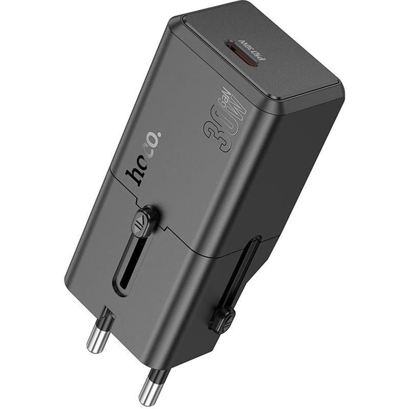 HOCO Φορτιστής Πρίζας Hoco AC25 Mini Universal Converter USB-C 30W - Black