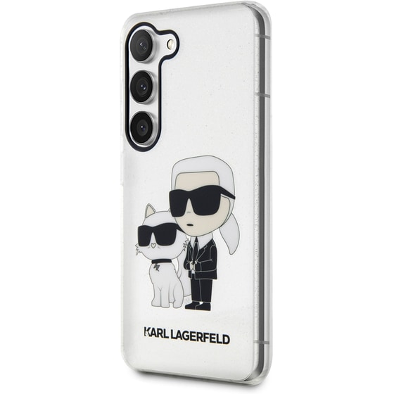 Θήκη Samsung Galaxy S23 - Karl Lagerfeld Hard Case Karl+Choupette - Clear/Glitter image 3