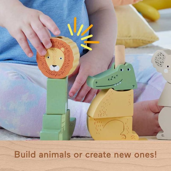 Fisher Price Wooden Stack & Sort Animals Ξύλινα Ζωάκια image 4