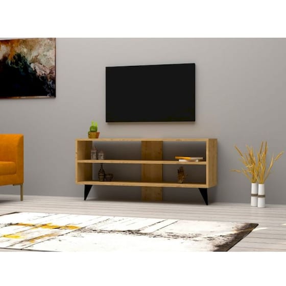 Έπιπλο Τηλεόρασης Prima Μοριοσανίδα 120x29.6x50 cm - Καφέ image 2