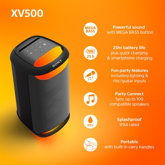 Party Speaker Sony SRS-XV500 - Μαύρο image 5