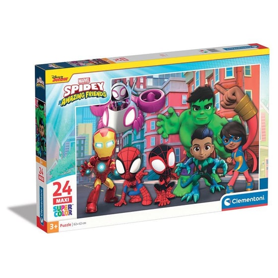 Παιδικό Παζλ Clementoni Maxi Super Color Marvel Spidey Και Οι Απίθανοι Φίλοι Του (24 Κομμάτια) image 0