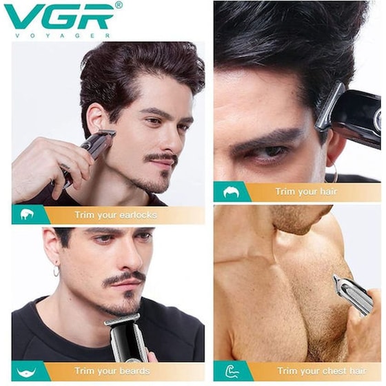 Κουρευτική Μηχανή Trimer VGR  V-168 Μαύρο image 6