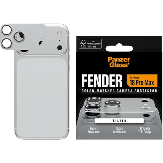 Προστατευτικό καμερών Apple iPhone 18 Pro Max - PanzerGlass Fender Camera Protector - Light Grey image 2