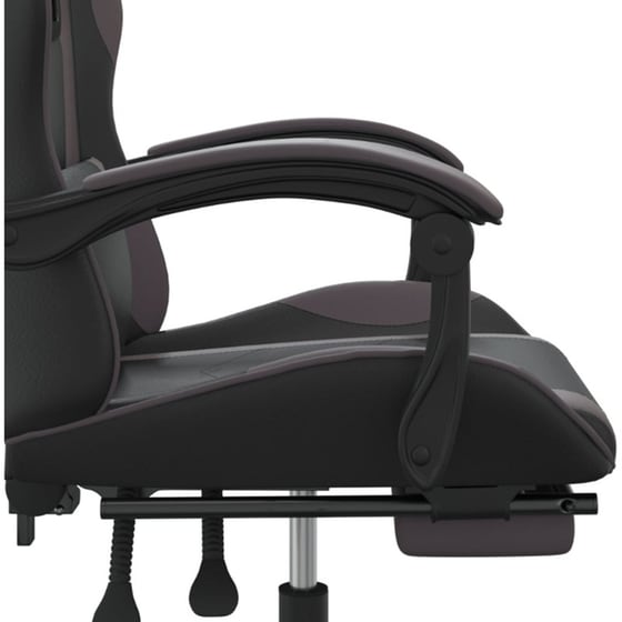 Καρέκλα Gaming VIDAXL Καρέκλα με Υποπόδιο από Τεχνητό Δέρμα - Μαύρο image 5