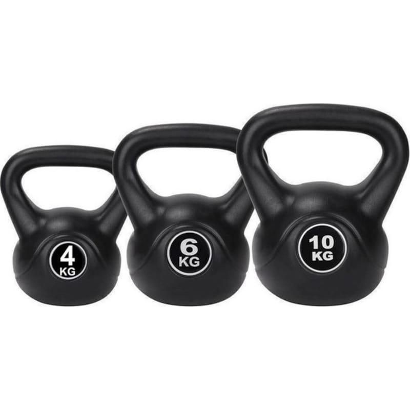 HOPPLINE Σετ Kettlebells Κλασσικά 4, 6, 10 kg Hoppline HOP1001222 - 3 Τμχ