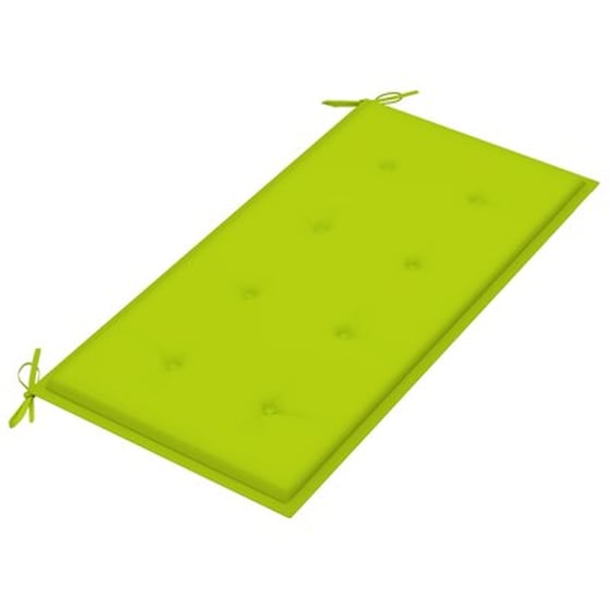Παγκάκι Κήπου VidaXL με Μαξιλάρι 112x55x94 cm από Μασίφ Ξύλο Teak - Πράσινο image 5