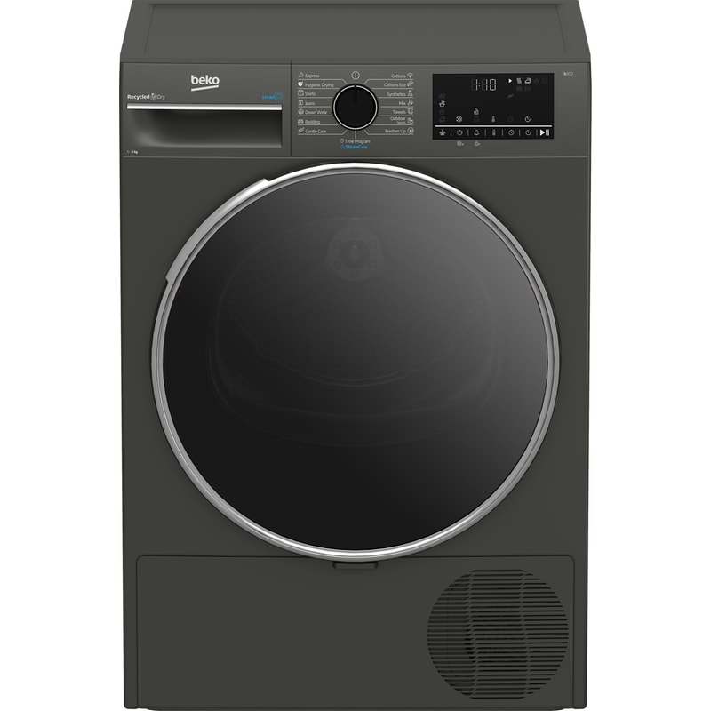 BEKO B3T68239MGEU 8 kg με Αντλία Θερμότητας Μαύρο Στεγνωτήριο Ρούχων