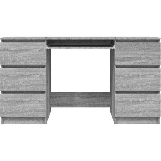 Γραφείο VidaXL από Επεξεργασμένο Ξύλο 140x50x77 cm - Γκρι Sonoma image 4