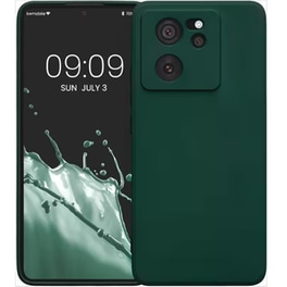 Θήκη Xiaomi 13T/ Xiaomi 13T Pro - Kwmobile Soft Slim Flexible Rubber Cover With Camera Protect Με Πλαίσιο Κάμερας -  Moss Green