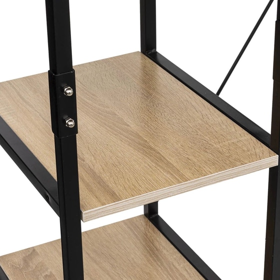 Κρεμάστρα Ρούχων Δαπέδου με Ράφια Spitishop F-v Aliaj 181234 100x40x170 cm - Μαύρη/Μπεζ image 1