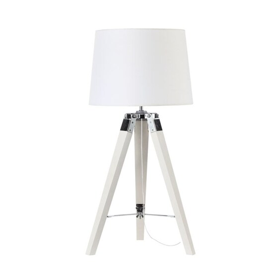 Πορτατίφ Aca Mousse Tf17701twcw Ξύλινο Φ30x65 cm - Λευκό/Ασημί image 0