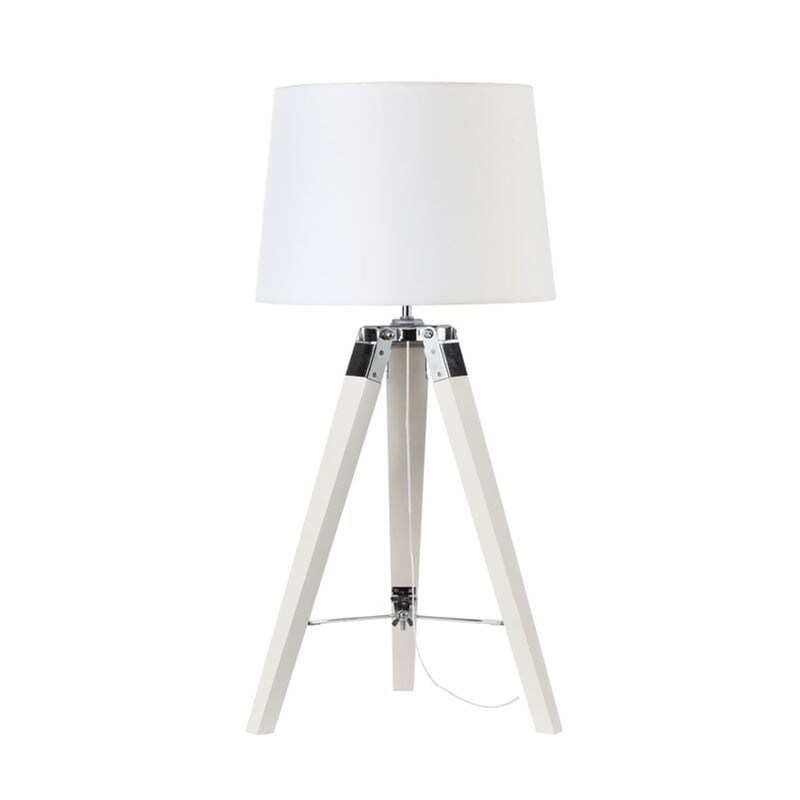 Πορτατίφ Aca Mousse Tf17701twcw Ξύλινο Φ30x65 cm - Λευκό/Ασημί ACA DECOR