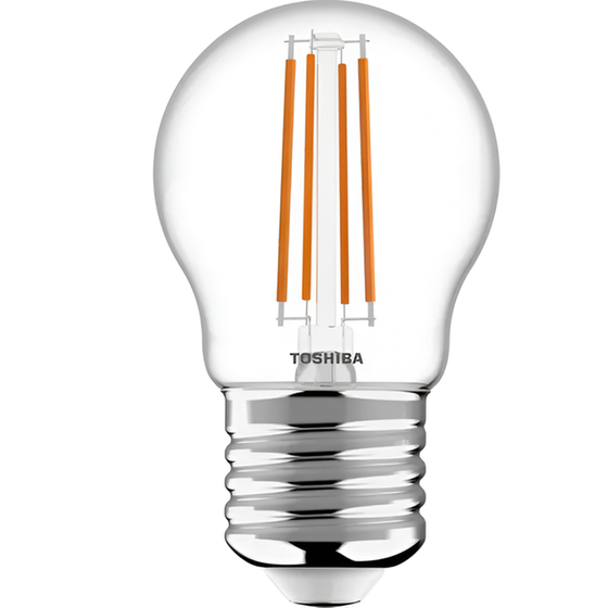 Λάμπα LED Toshiba Filament G45 E27 4.5W 2700K - Θερμό Λευκό image 0