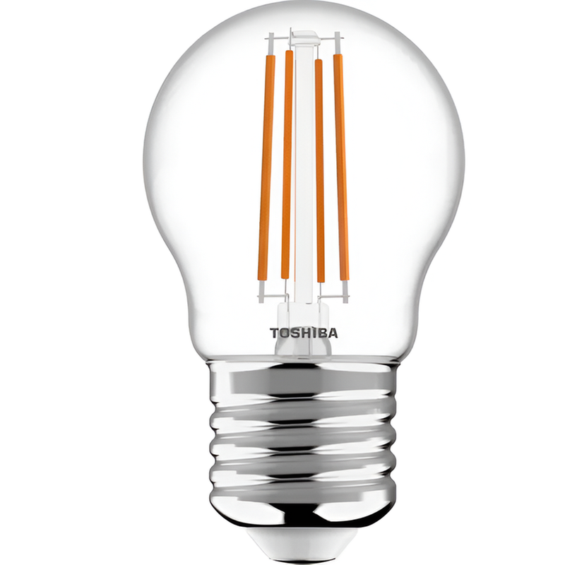 TOSHIBA Λάμπα LED Toshiba Filament G45 E27 4.5W 2700K - Θερμό Λευκό