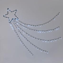 Χριστουγεννιάτικα Λαμπάκια με Αστέρι Aca Decor 150 LED με 8 Προγράμματα - Λευκό Ψυχρό