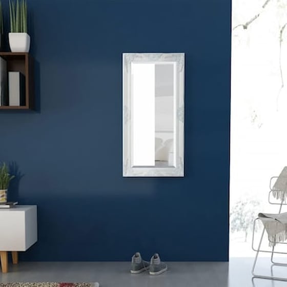 Vidaxl Καθρέφτης Τοίχου Με Μπαρόκ Στιλ Λευκός 100 X 50 Εκ. image 3