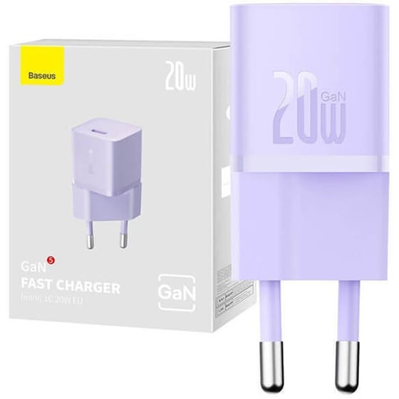 Φορτιστής Πρίζας Baseus 20W - Purple (EU) image 3