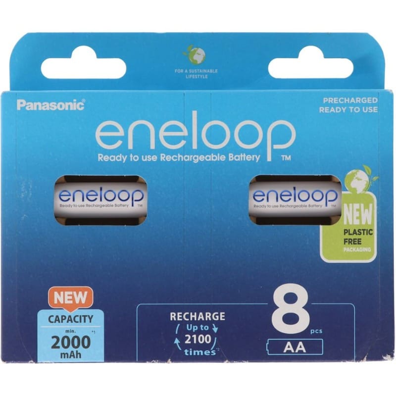 Panasonic Eneloop Επαναφορτιζόμενες Μπαταρίες AA Ni-MH 2000mAh 8τμχ (37833094) (PAN37833094)