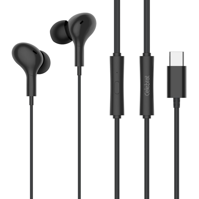CELEBRAT Ακουστικά Handsfree Celebrat D13 USB-C - Μαύρα