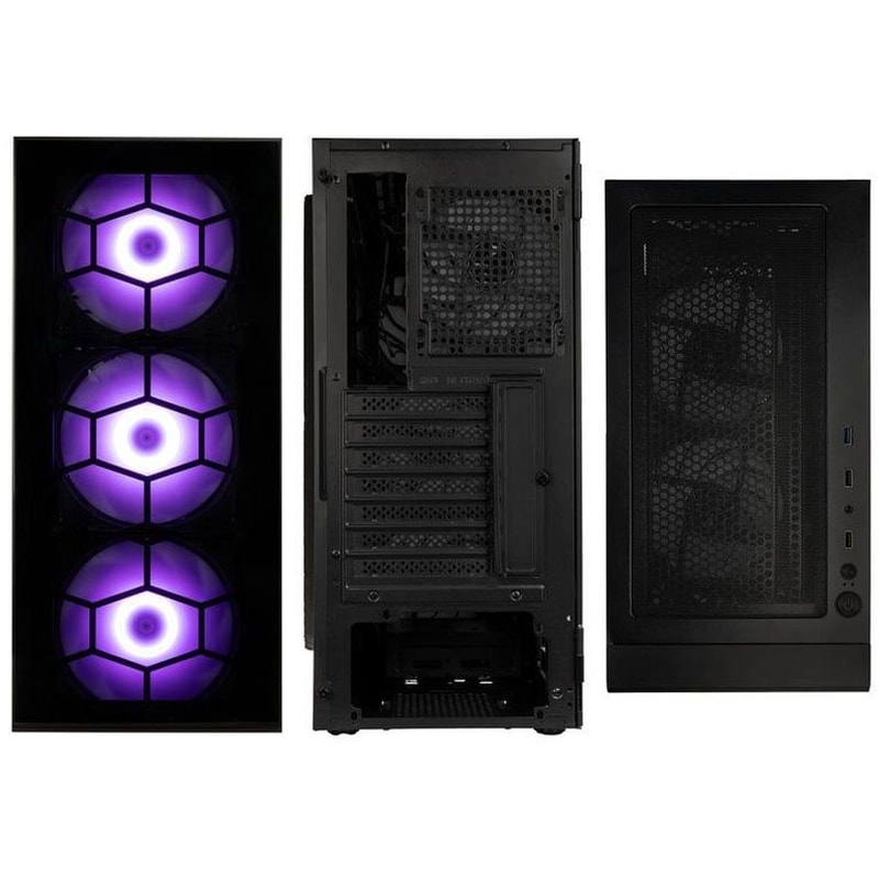 PRO GAMERSWARE Κουτί Desktop Kolink Observatory HF Plus Glass ARGB Midi Tower - Μαύρο