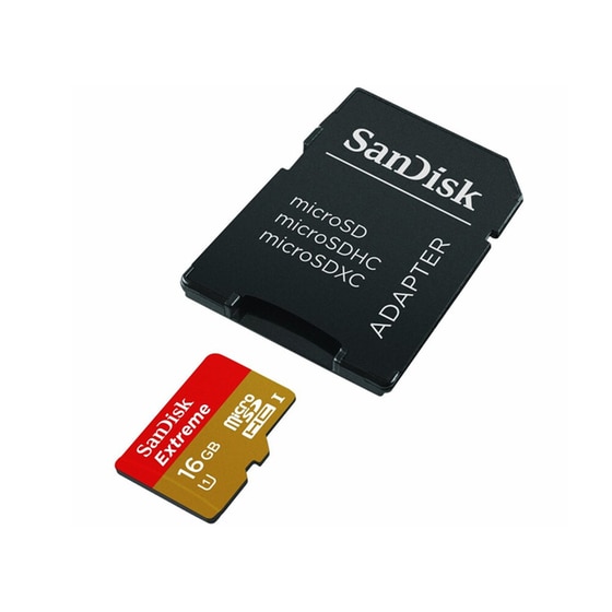 Κάρτα μνήμης microSDHC 16GB Class 10 UHS-I - SanDisk Extreme SDSDQXL-016G-G46A image 1