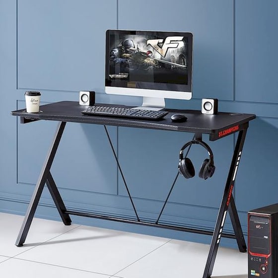 Γραφείο Gaming Nextdeco 13863 από MDF 120x60x75cm - Μαύρο image 1