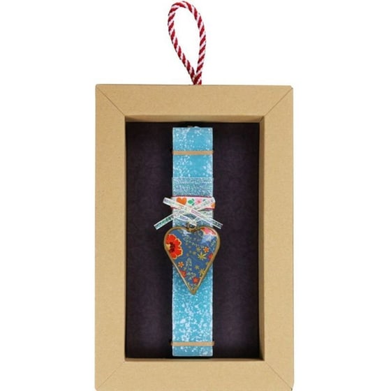 Λαμπάδα&nbsp;Synchronia&nbsp;Καρδιά&nbsp;Φλοράλ&nbsp;Μικρή&nbsp;Πετρολ image 2