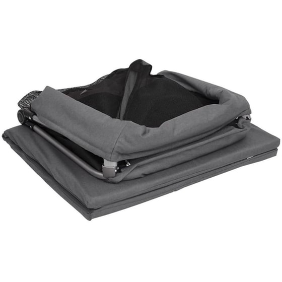 Παρκοκρέβατο VidaXL με Στρώμα & Δίχτυ Γκρι image 7