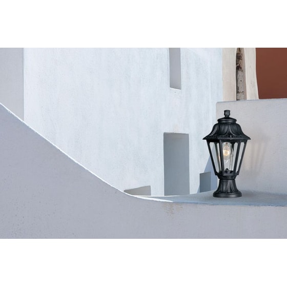 Φαναράκι Εξωτερικού Χώρου Fumagalli Microlot/Anna IP55 E27 από Ρητίνη - Μαύρο image 1