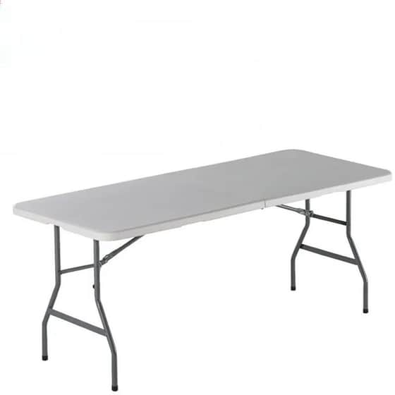 Τραπέζι Συνεδρίου/Catering Πτυσσόμενο Woodwell BLOW  από Πλαστικό/Μέταλλο 180x74x74cm - Λευκό/Γκρι image 0