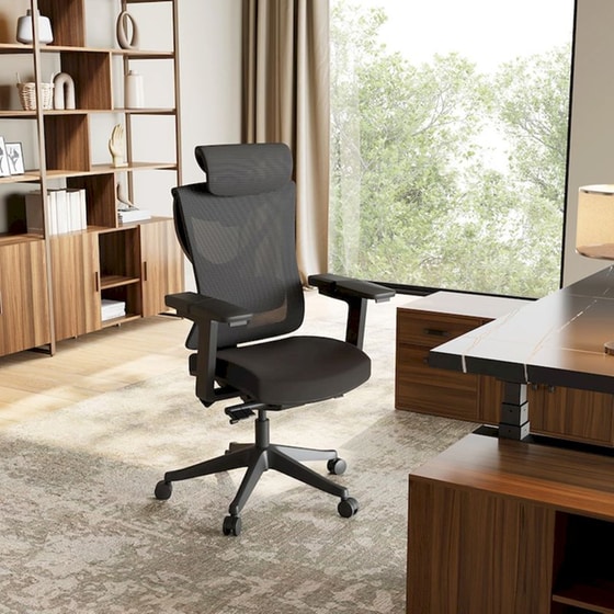 Καρέκλα Γραφείου Εργονομική Eureka Ergonomic ERK-OC05-B από Ύφασμα Mesh - Μαύρη image 5
