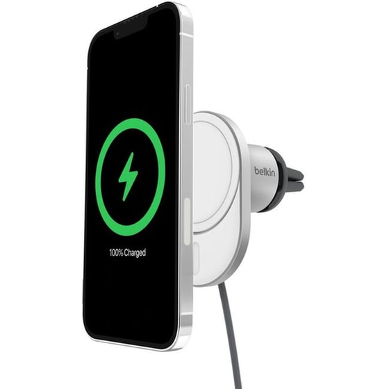 Ασύρματος Φορτιστής Αυτοκινήτου Belkin BoostCharge Pro Magnetic Wireless Car Charger with Qi2 15W - Silver image 1