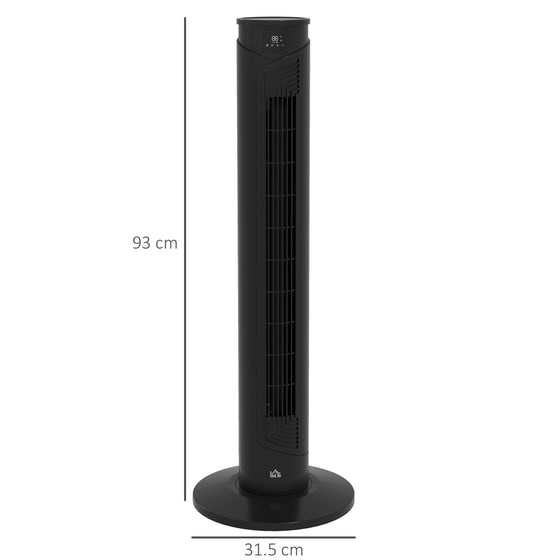 HOMCOM 45W 93cm Ανεμιστήρας Πύργος με Τηλεχειριστήριο image 4