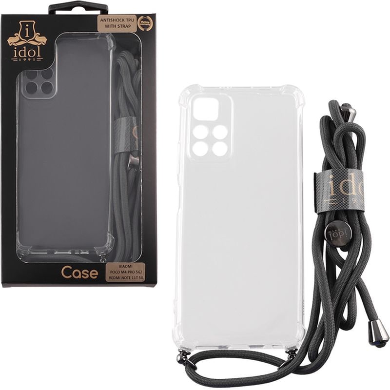 IDOL1991 Θήκη Xiaomi Poco M4 Pro 5G/Redmi Note 11T 5G - Idol1991 Anti Shock TPU With Strap Full Camera Protection -
