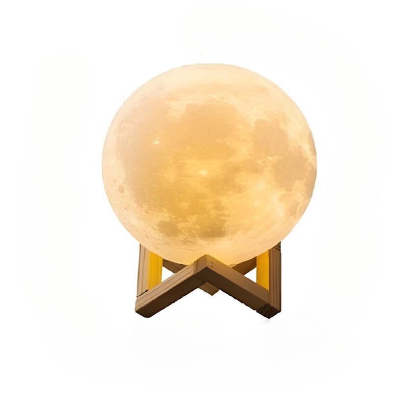 Διακοσμητικό Φωτιστικό Φεγγάρι 11cm - Λευκό